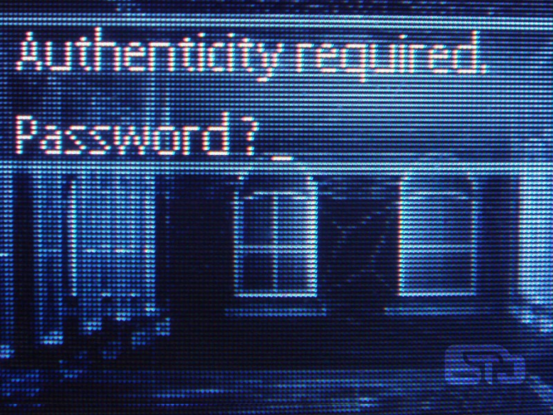 Authenticity required password