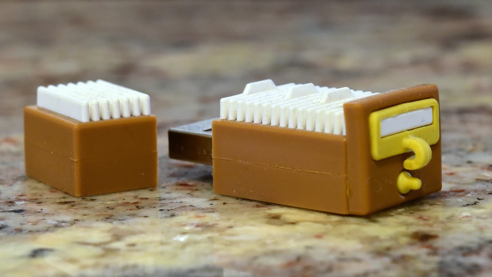USB Flash Drive in the Shape of a Card Catalog Drawer